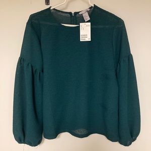 NWT - puff sleeve top from H&M